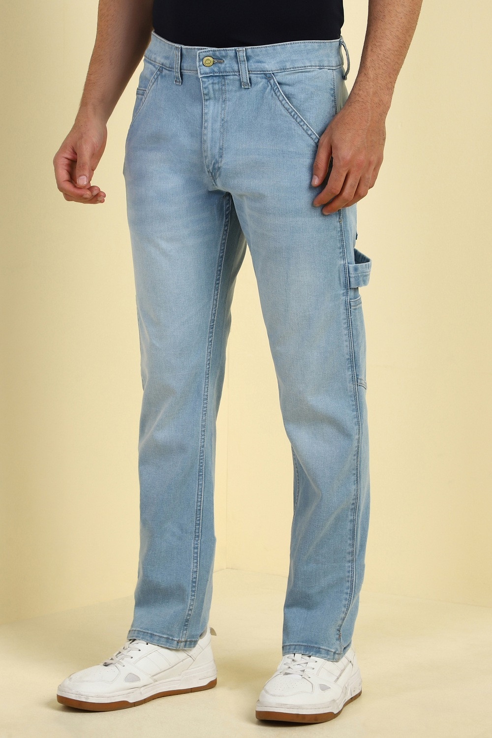 Image of Allen Solly Regular Men Light Blue Jeans