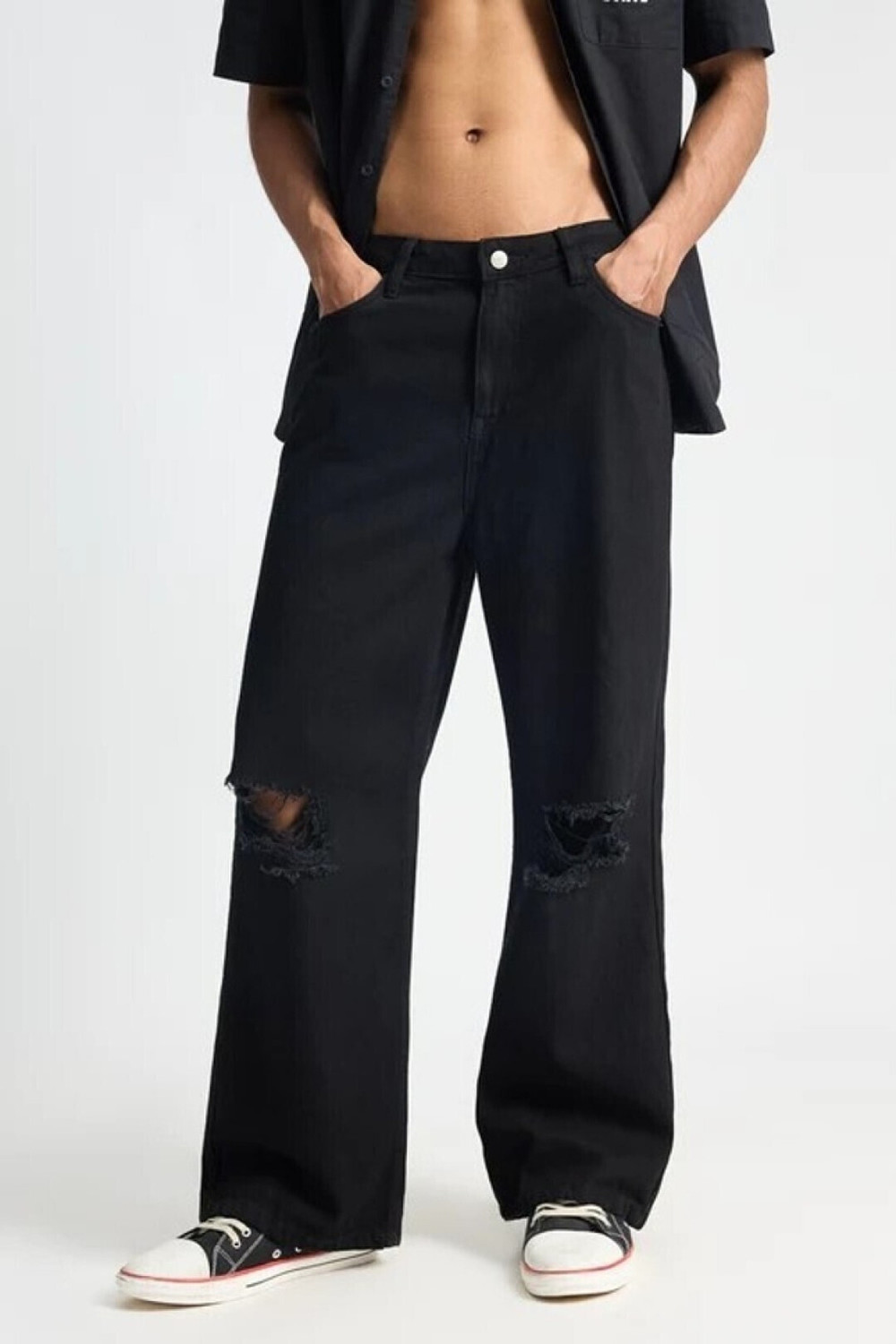 Image of INDIGOX Straight Fit Men Black Jeans