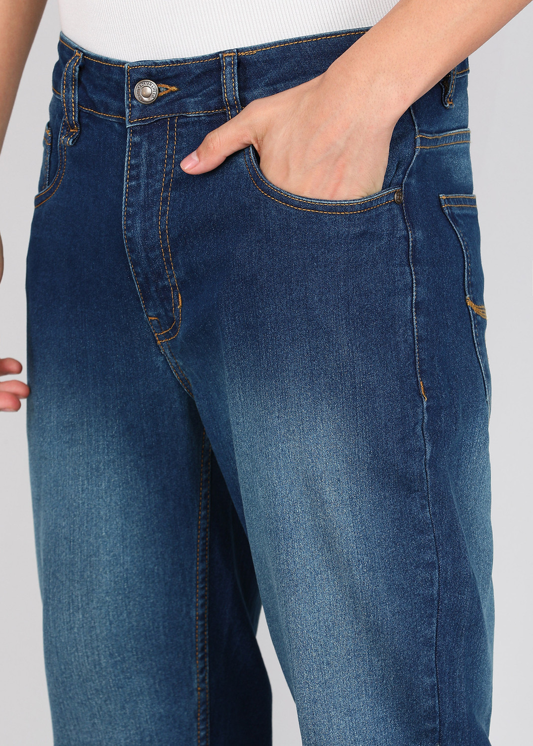 Image of Roadster Regular Men Blue Jeans