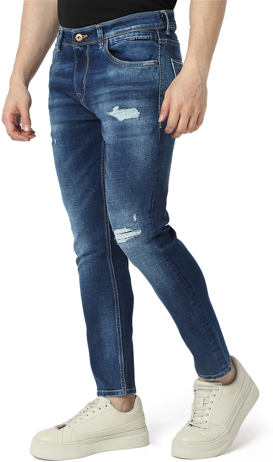 Image of Spykar Slim Men Blue Jeans