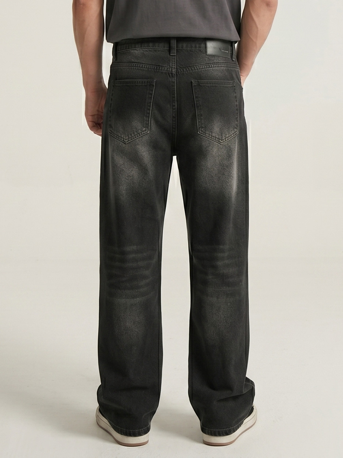 Image of Naaztraders Straight Fit Men Black Jeans