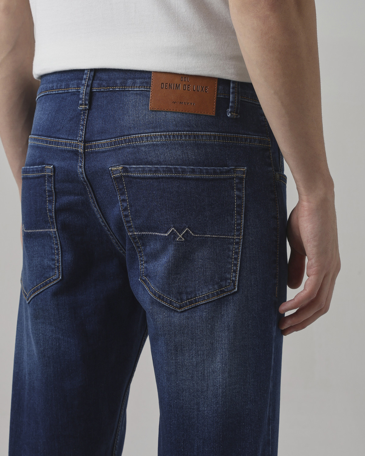 Image of MUFTI Slim Men Dark Blue Jeans