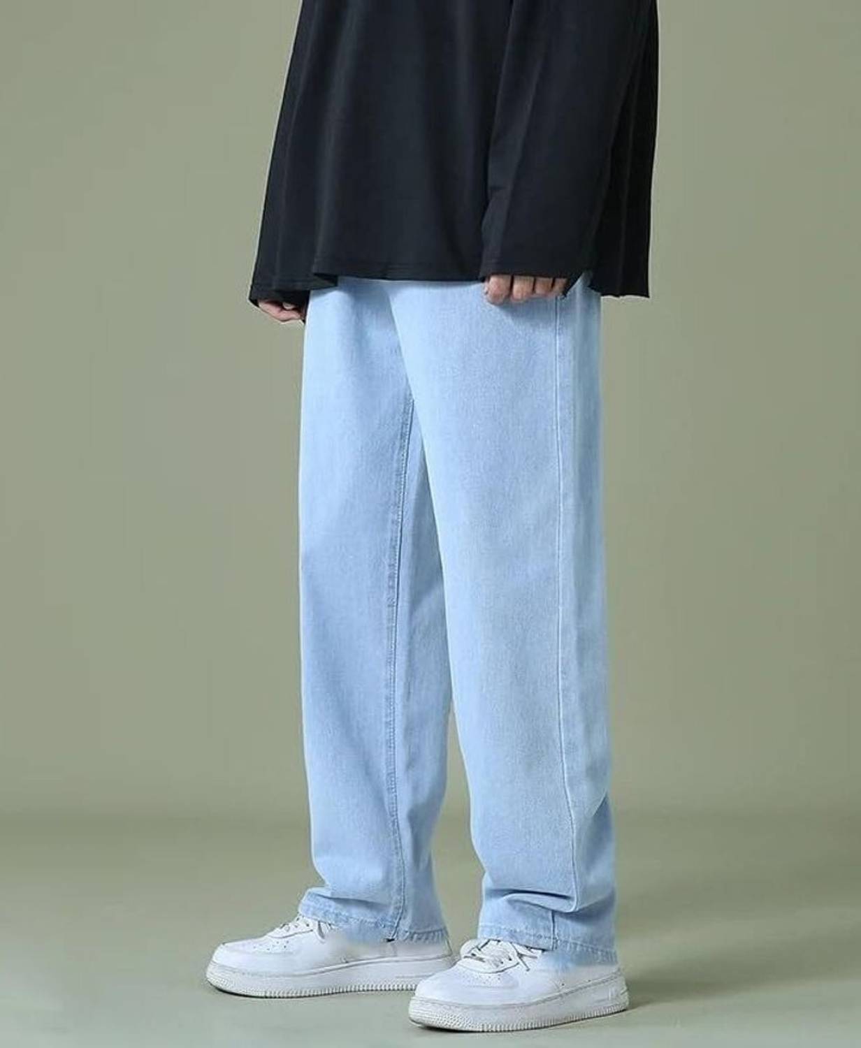 DENIM LOOK Loose Fit Men Light Blue Jeans - Image 3