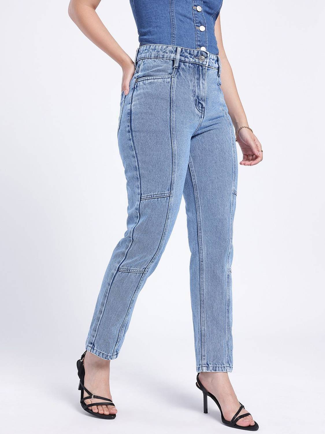 Glitchez Relaxed Fit Women Blue Jeans - Buy Glitchez Relaxed Fit