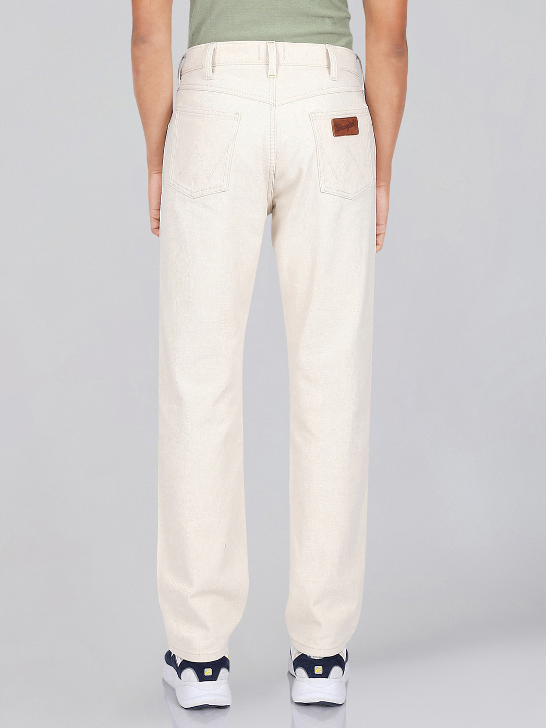 Image of Wrangler Straight Fit Men Beige Jeans