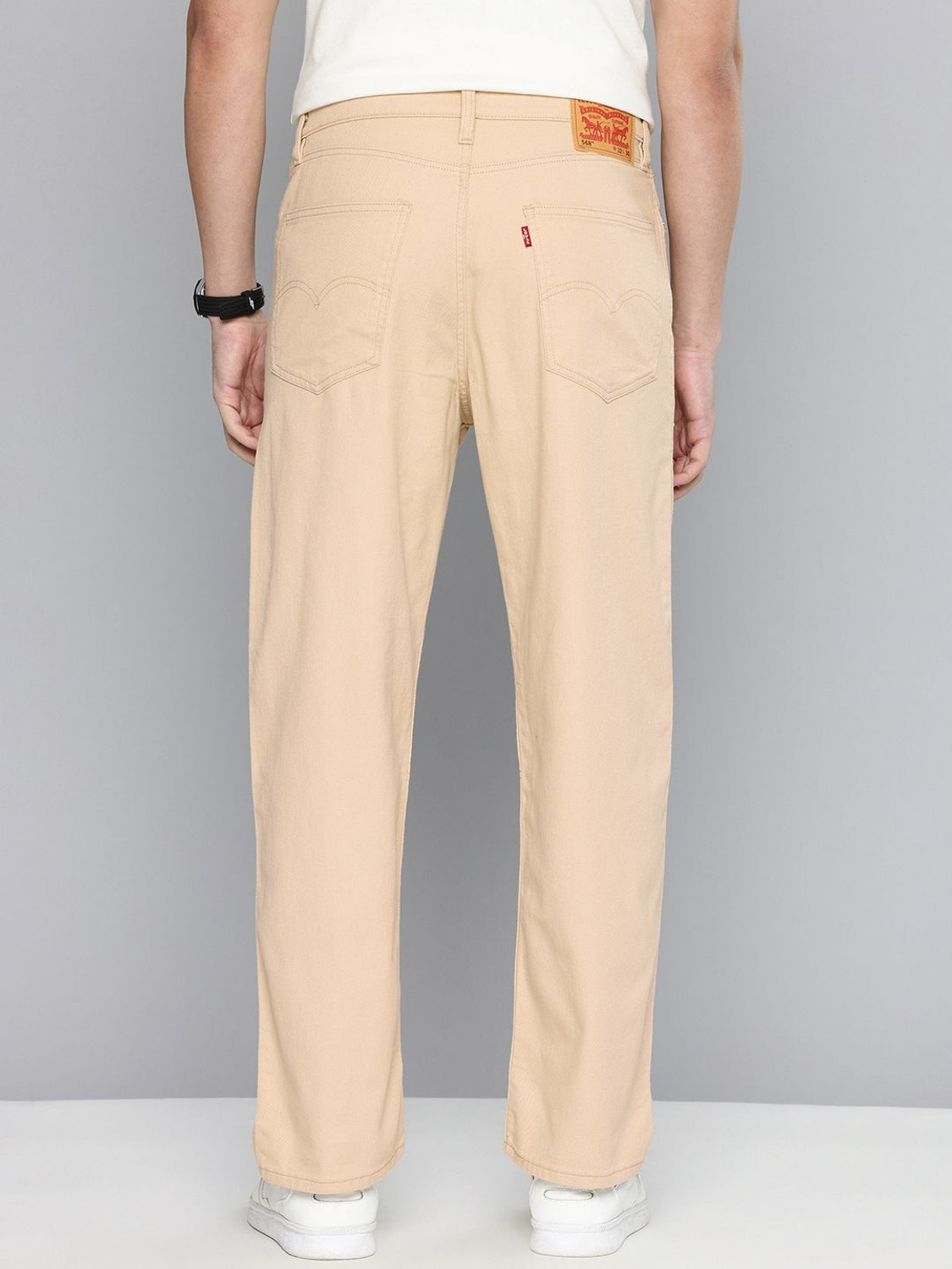 Image of LEVI'S 568 Straight Fit Men Beige Jeans