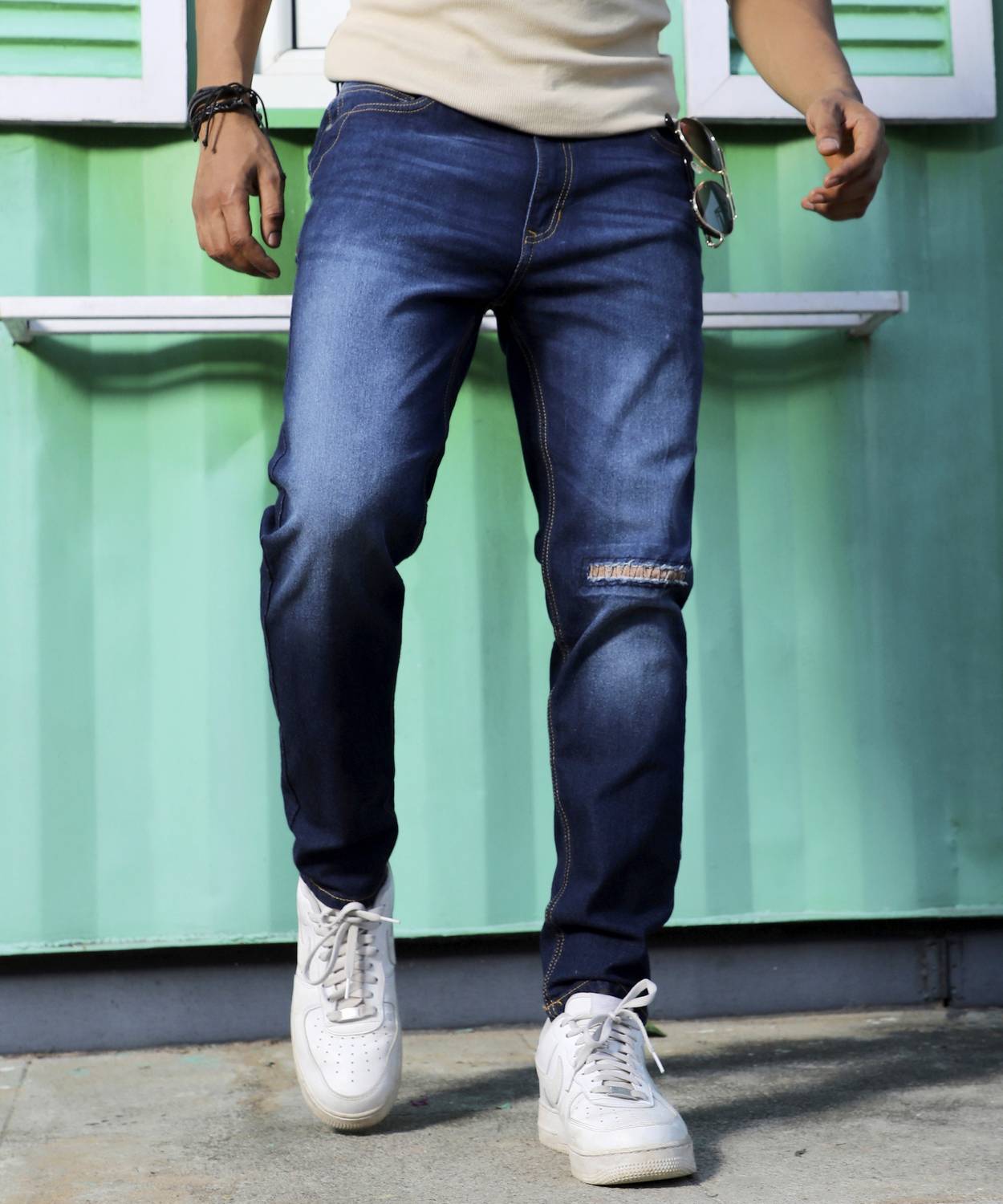 CAHOOT Regular Men Dark Blue Jeans