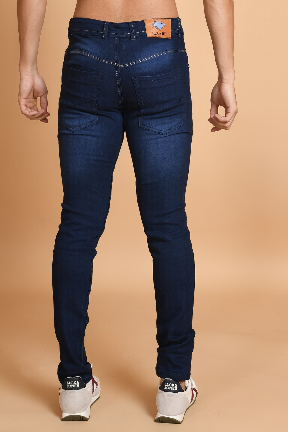 Image of Lzard Slim Men Dark Blue Jeans