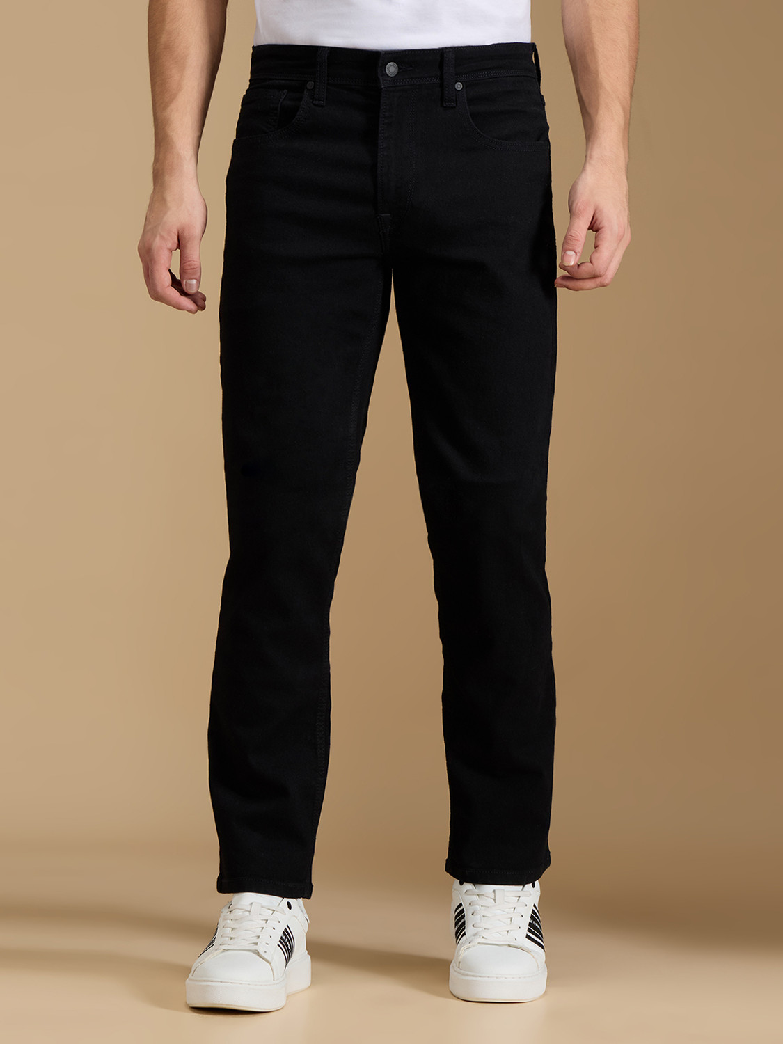 Image of Pepe Jeans Straight Fit Men Black Jeans