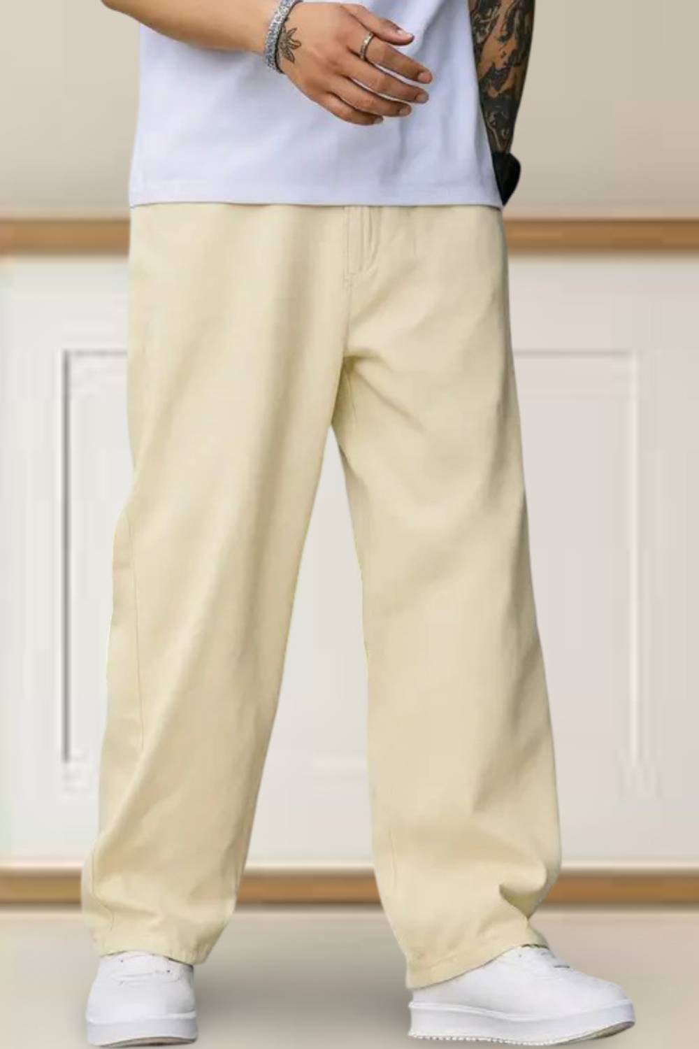 CABRRR Straight Fit Men Beige Jeans