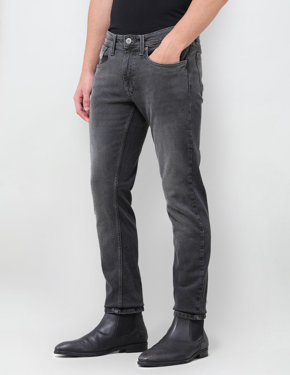 Image of U.S. Polo Assn. Denim Co. Tapered Fit Men Grey Jeans