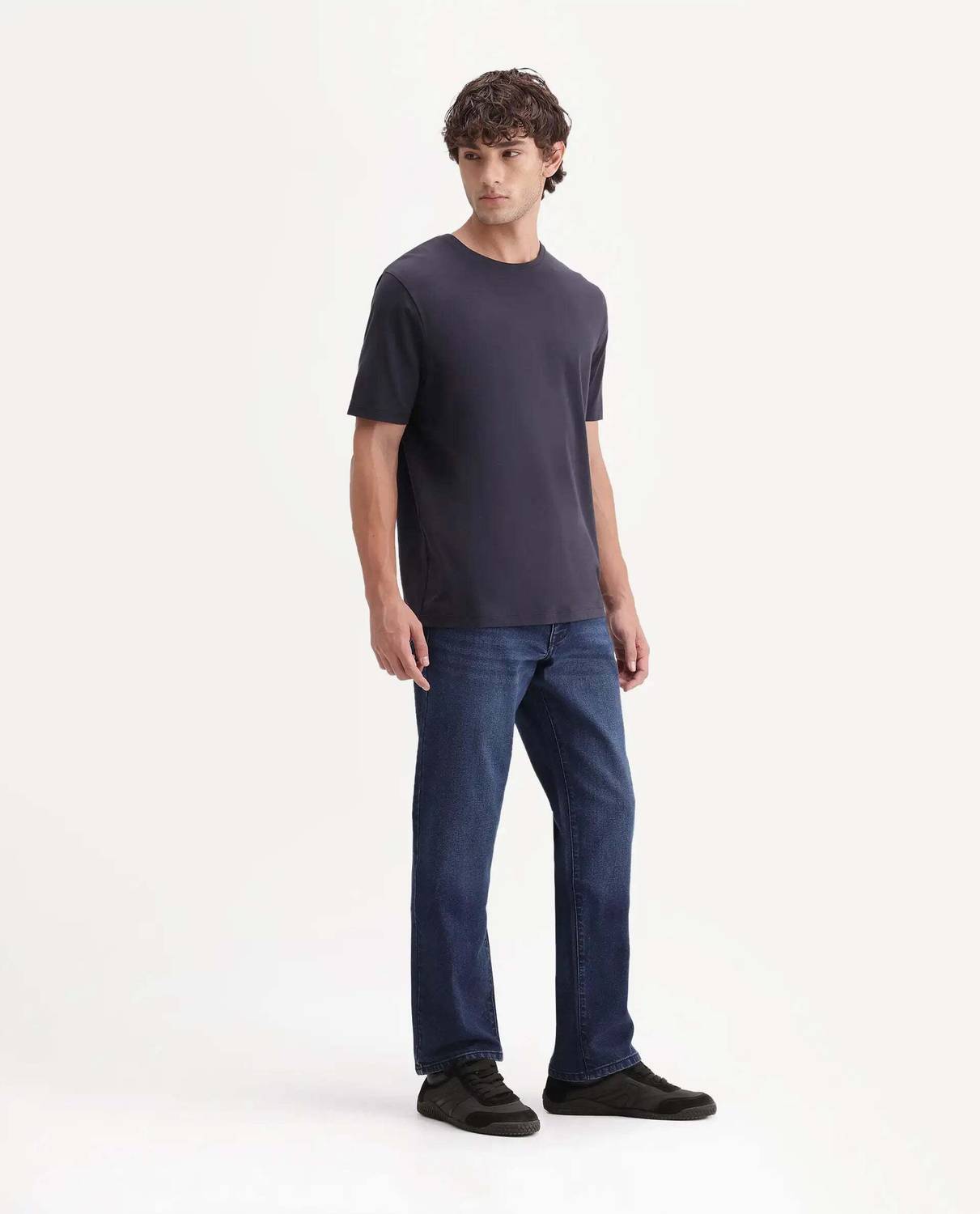 Men Regular Mid Rise Blue Jeans - Image 3