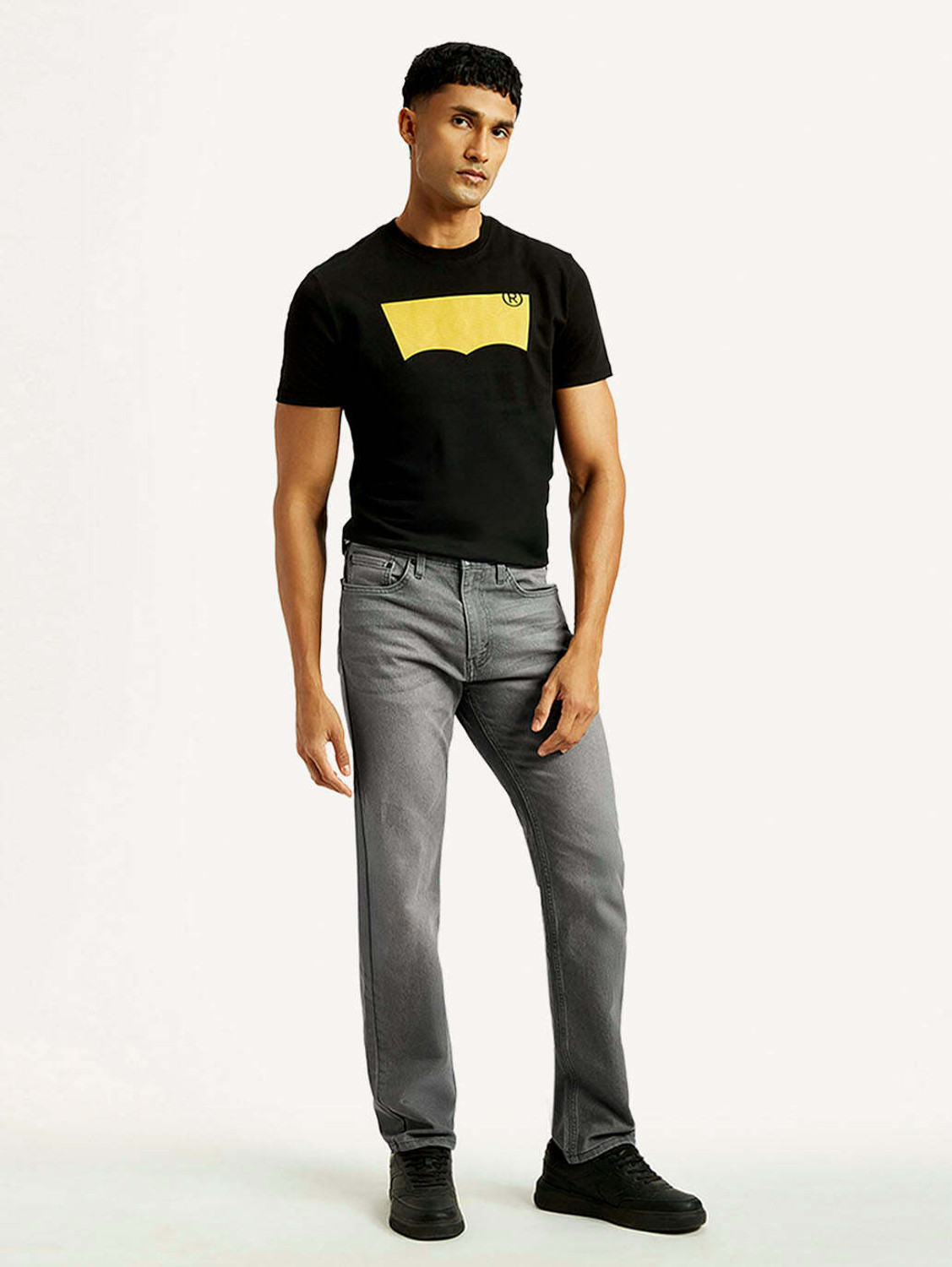 Image of LEVI'S Straight Fit Men Grey Jeans