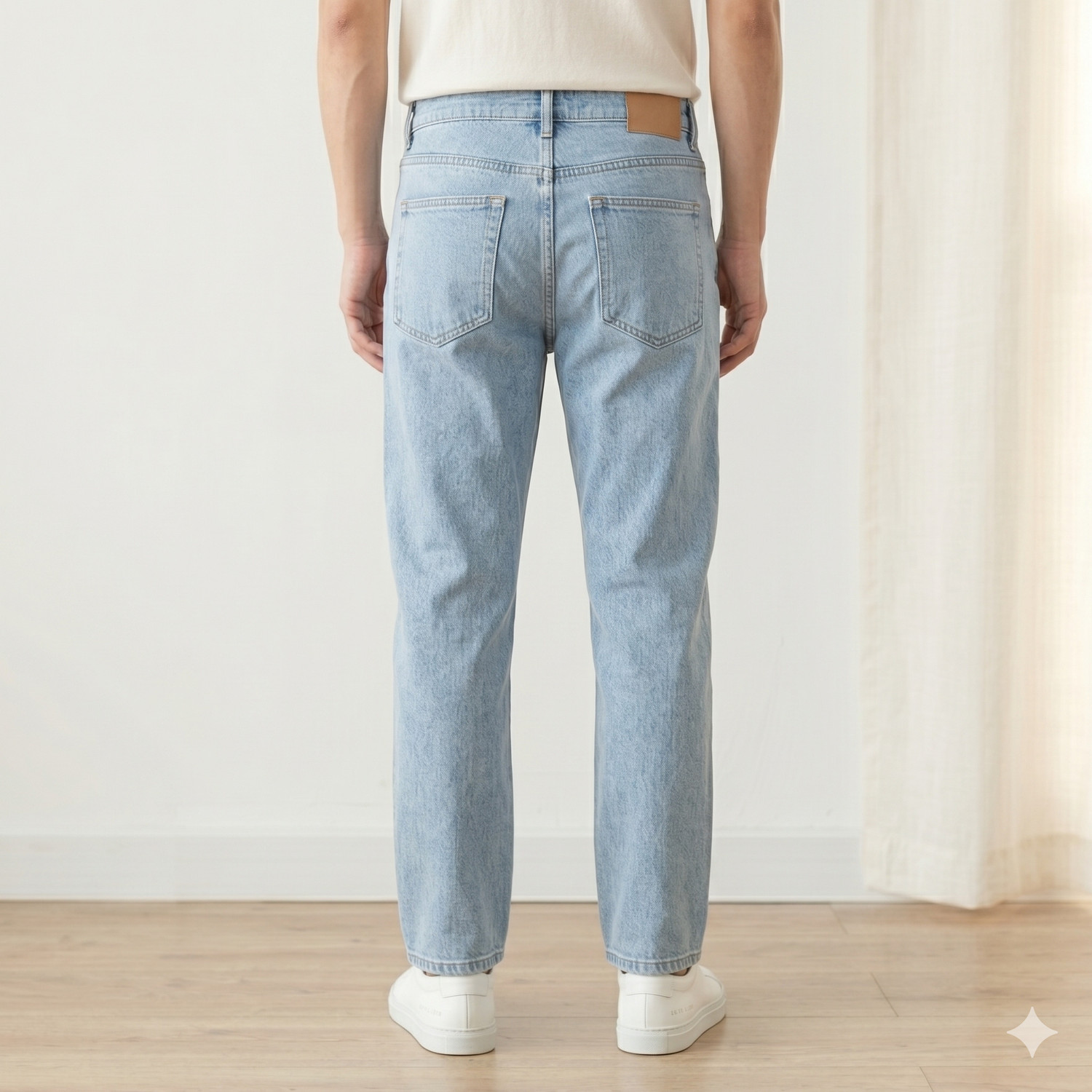 Image of GlowCart Mom Fit Men Light Blue Jeans