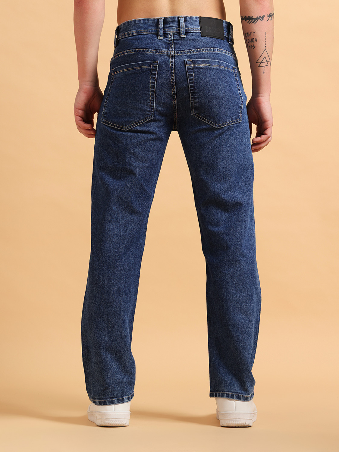 Image of BREXX Straight Fit Men Dark Blue Jeans