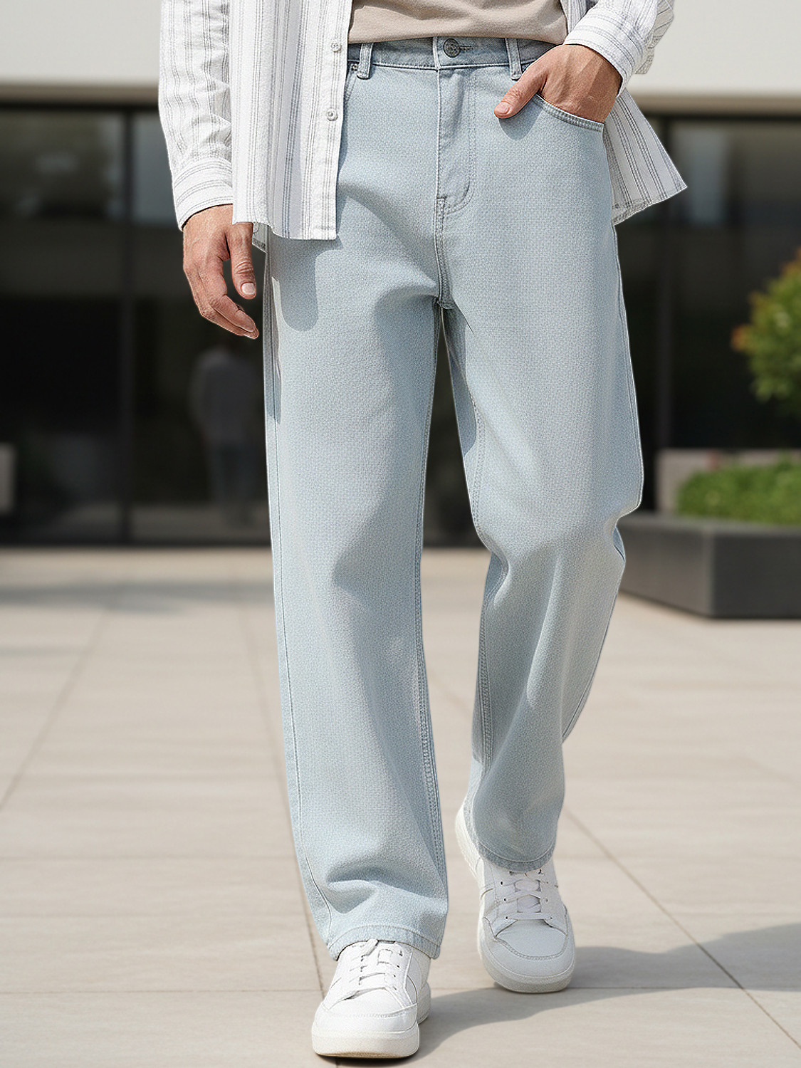 Image of Urbano Fashion Loose Fit Men Grey Jeans