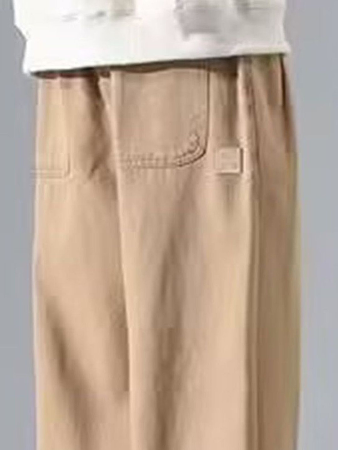Image of HERE&NOW Relaxed Fit Men Beige Jeans