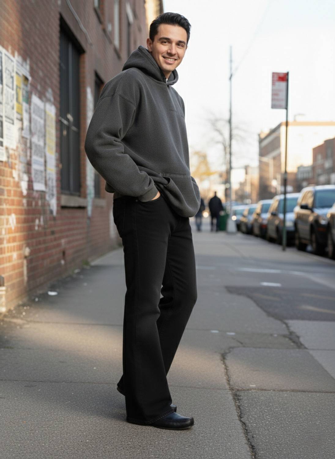 FASHIONFLAXY Boot-Leg Men Black Jeans - Image 4