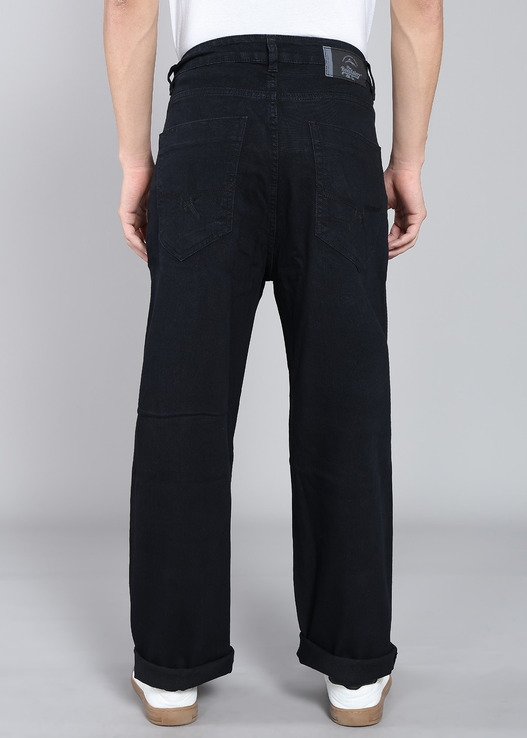 Image of Roadster Men Loose Fit Mid Rise Black Jeans