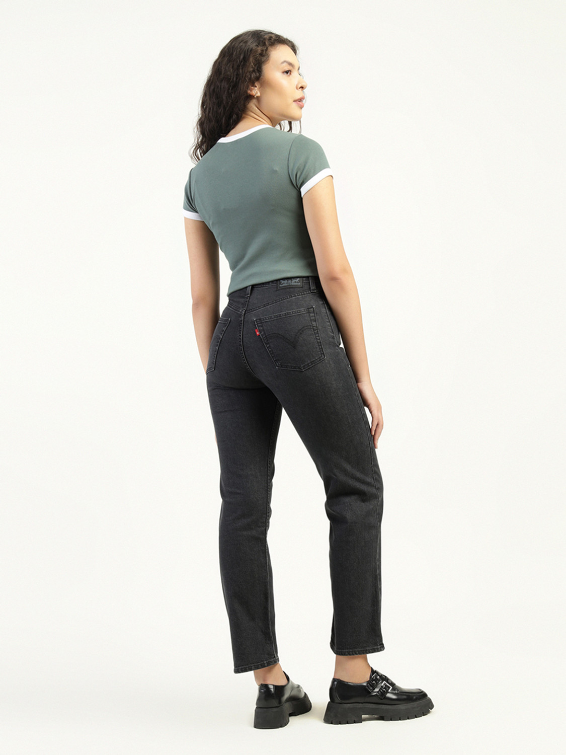 Image of LEVI'S Straight Fit Women Black Jeans