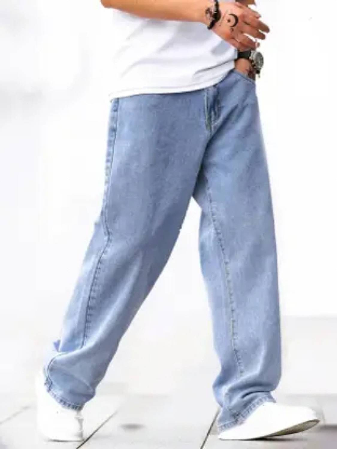 Toolnexa Loose Fit Men Blue Jeans - Image 1