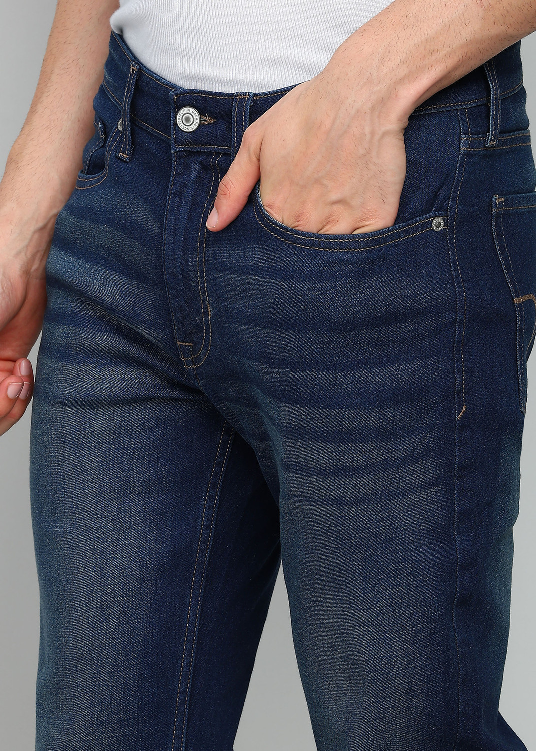 Image of FLYING MACHINE Slim Men Blue Jeans