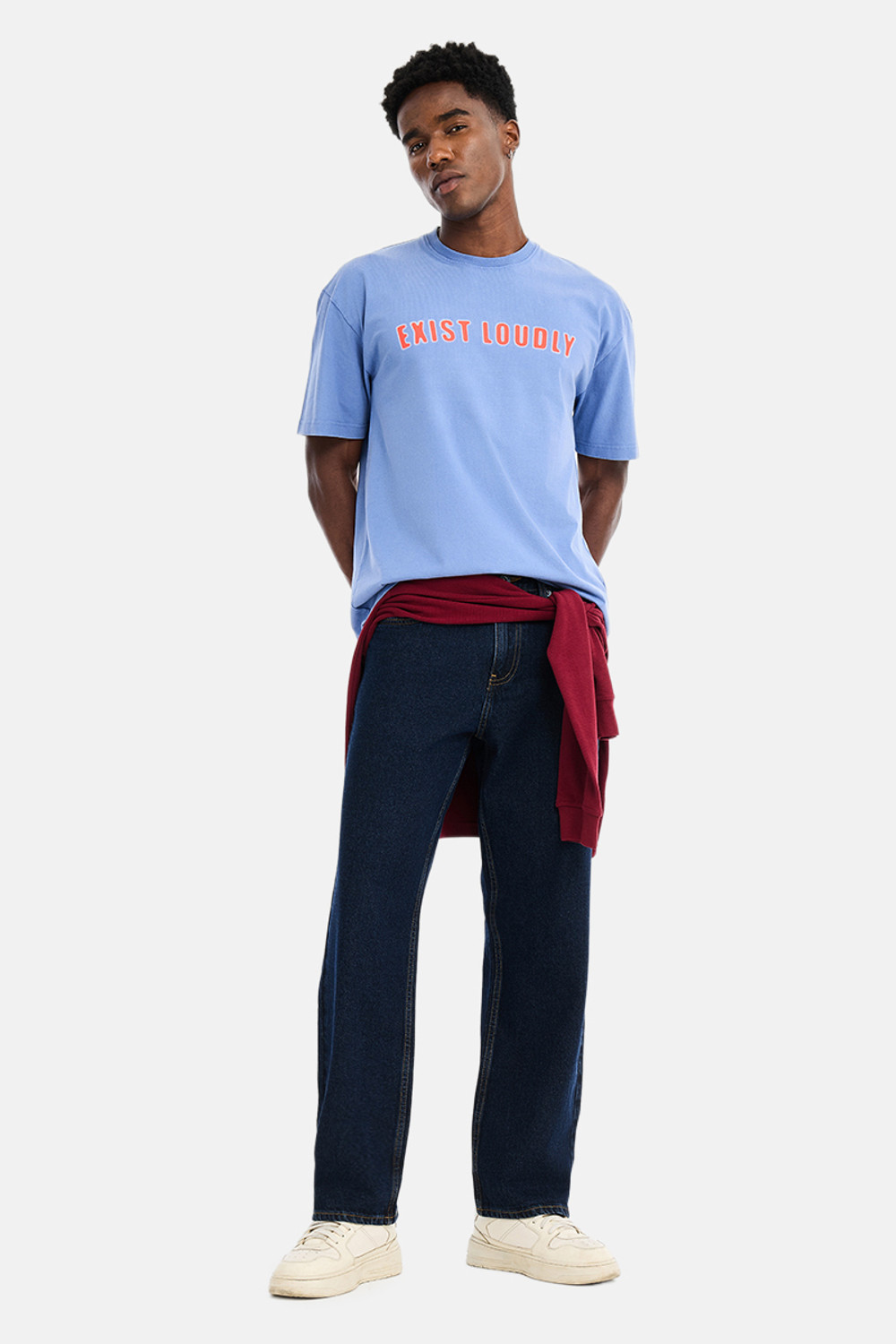 Image of Snitch Straight Fit Men Dark Blue Jeans