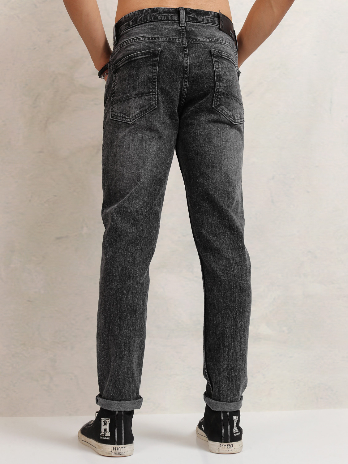 Image of HIGHLANDER Tapered Fit Men Grey Jeans