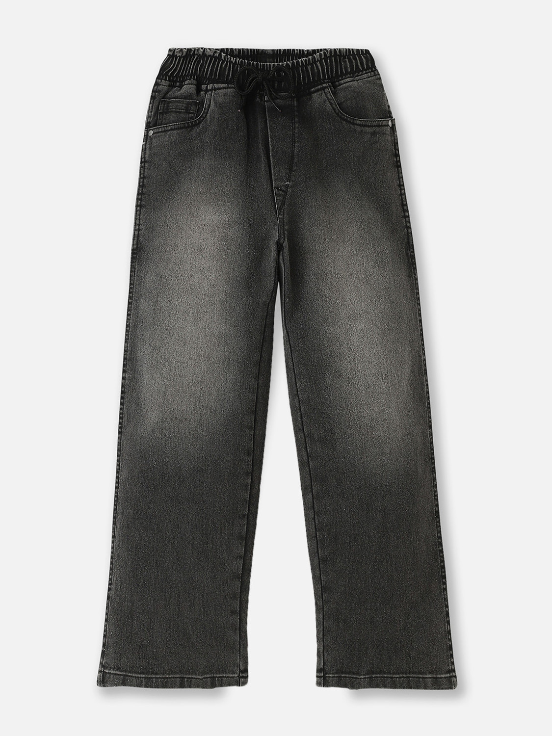 Image of Urbano Juniors Loose Fit Boys Black Jeans