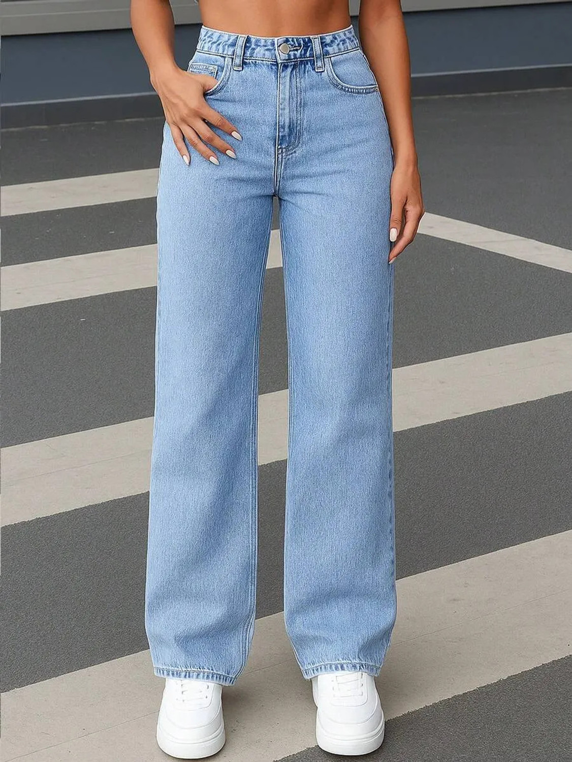 Image of R.Code by The Roadster Life Co. Straight Fit Women Light Blue Jeans