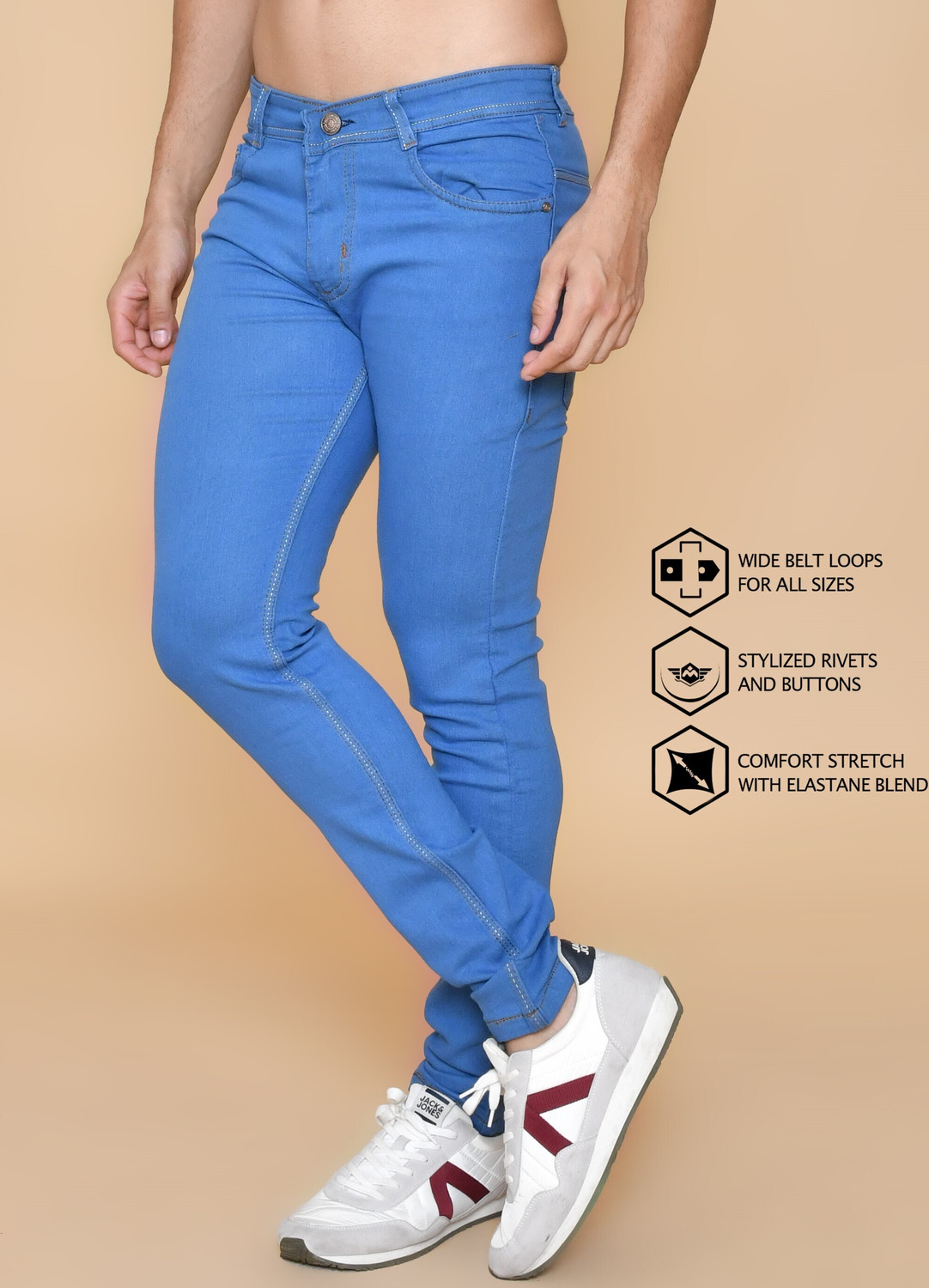 Image of Lzard Slim Men Light Blue Jeans