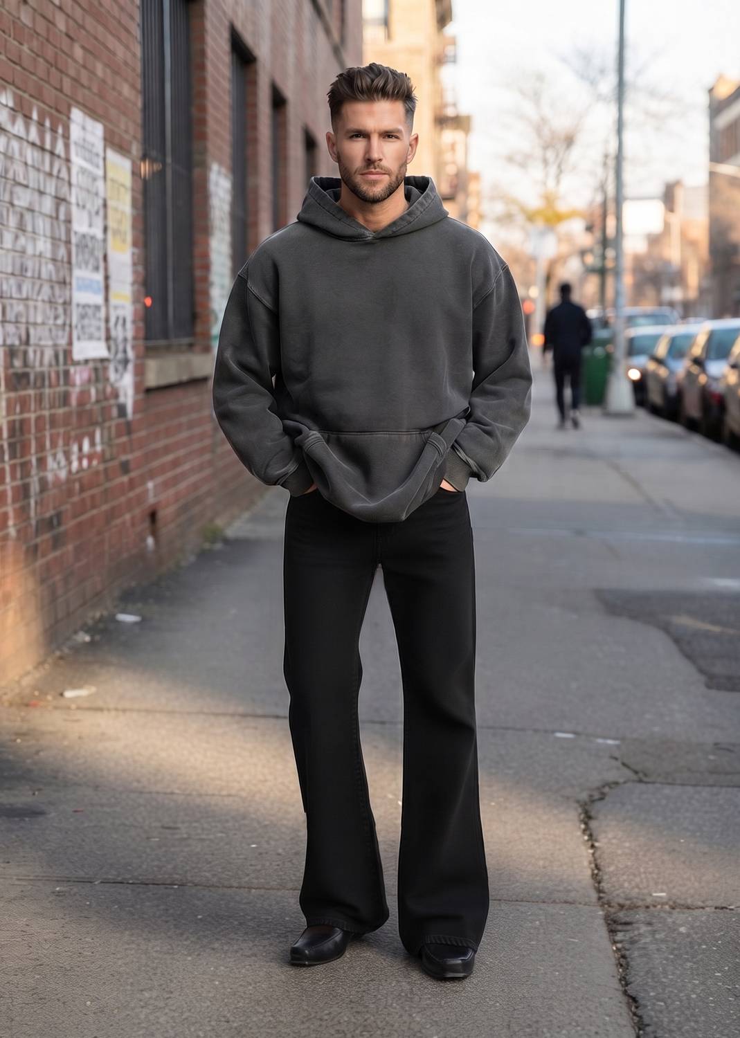 woomny Boot-Leg Men Black Jeans - Image 5