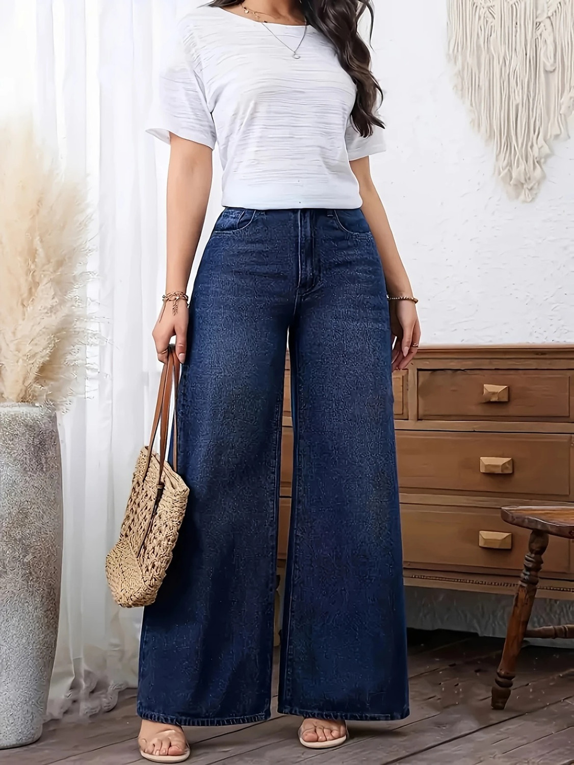 Image of GLOBENAUT Loose Fit Women Dark Blue Jeans