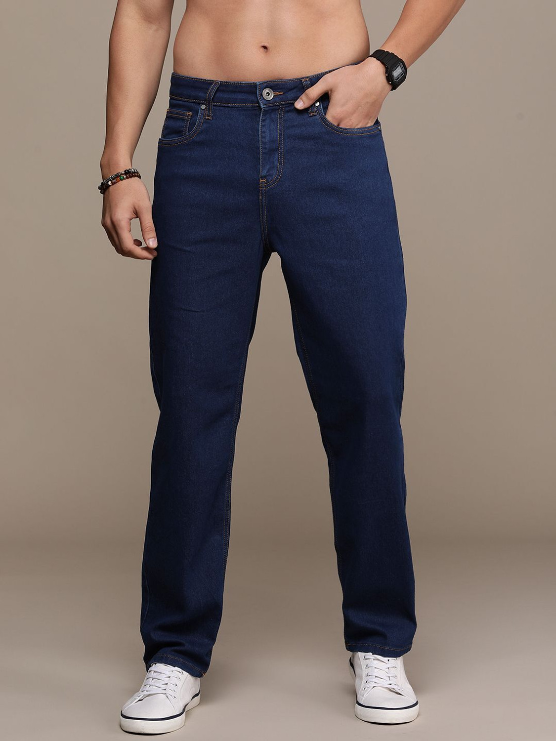 Image of Roadster Straight Fit Men Blue Jeans