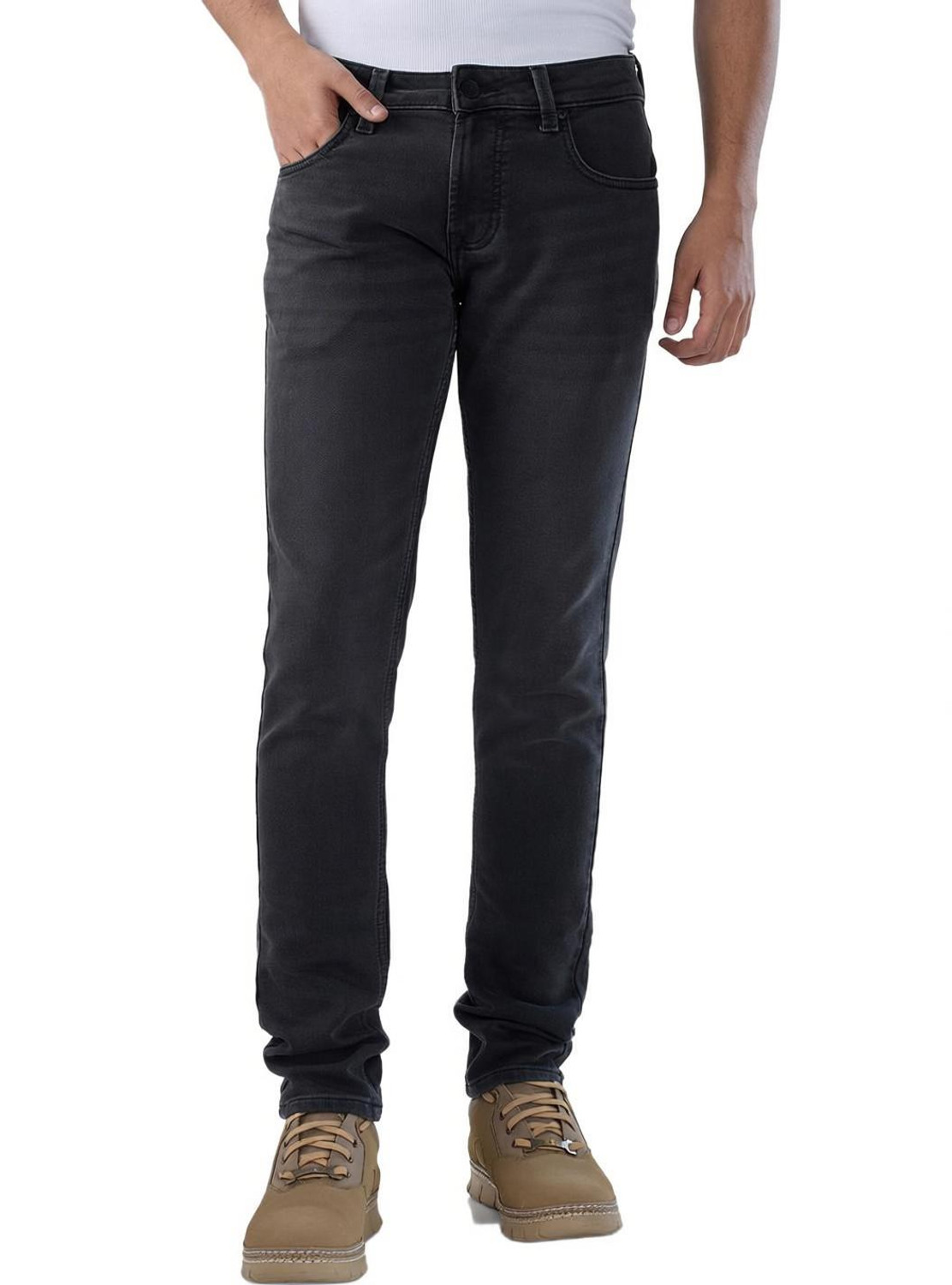 Image of Spykar Skinny Men Black Jeans