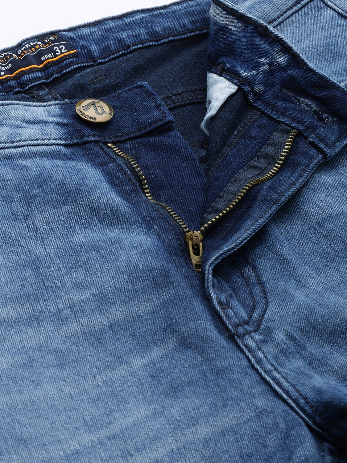 Image of The Indian Garage Co. Slim Men Dark Blue Jeans