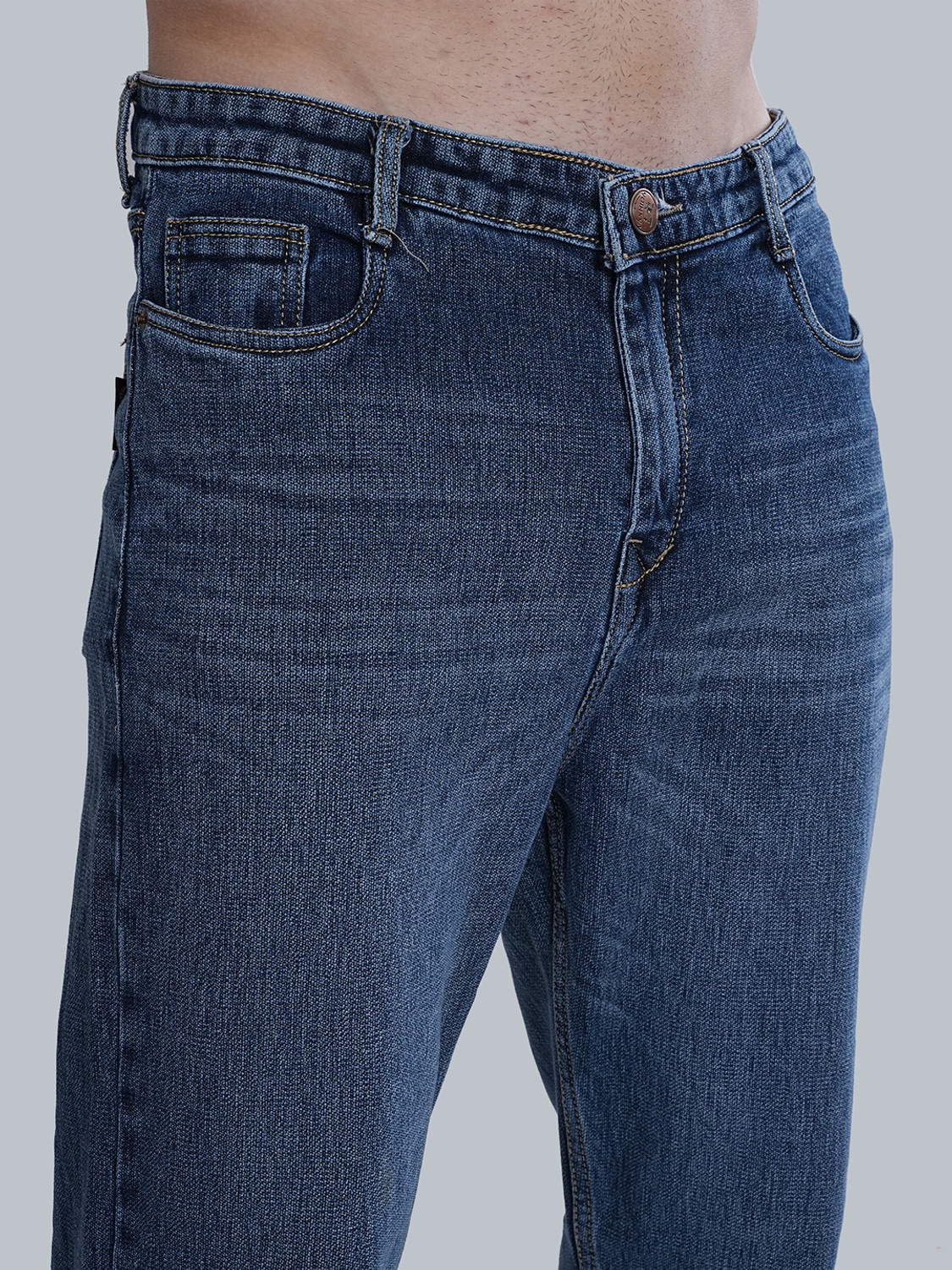 Image of MM-21 Loose Fit Men Blue Jeans