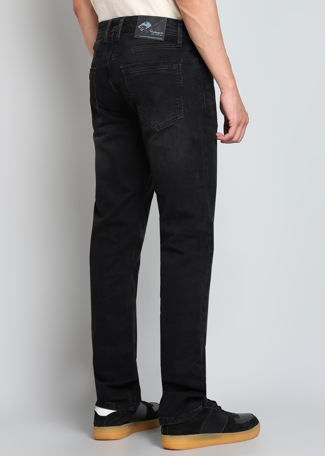 Image of INTEGRITI Straight Fit Men Black Jeans