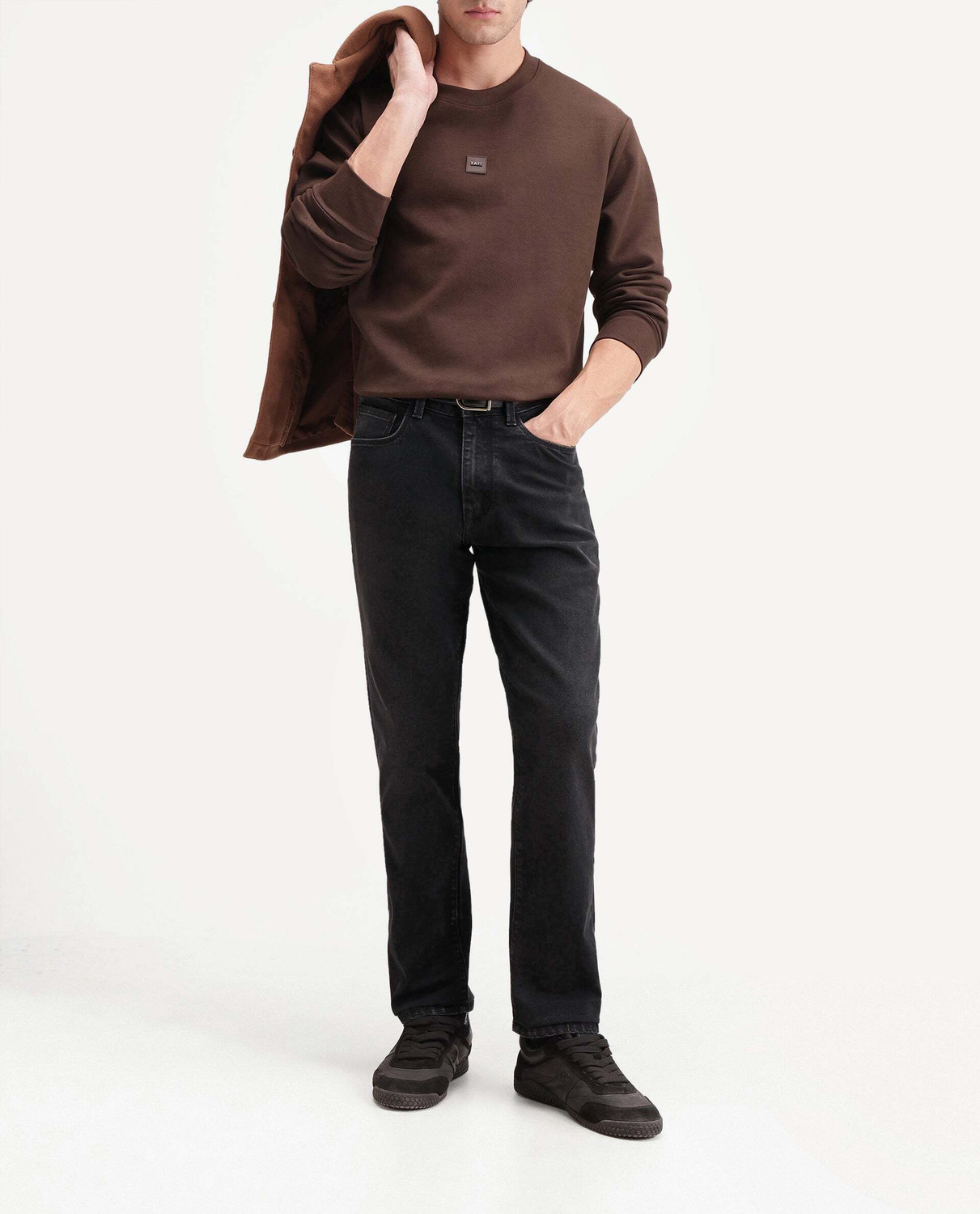 Image of RARE RABBIT Slim Men Black Jeans