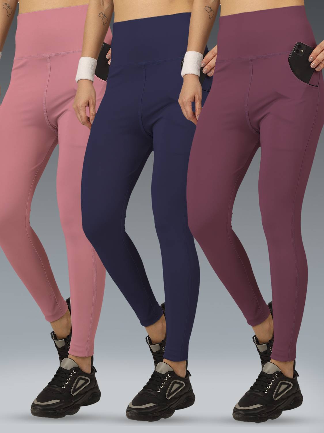 Beyogini Pink, Dark Blue, Purple Jegging