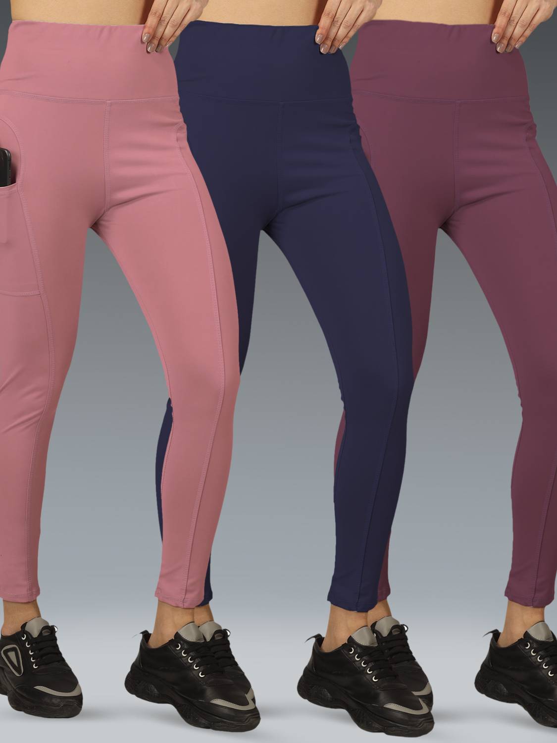 Beyogini Solid Women Pink, Blue, Purple Track Pants