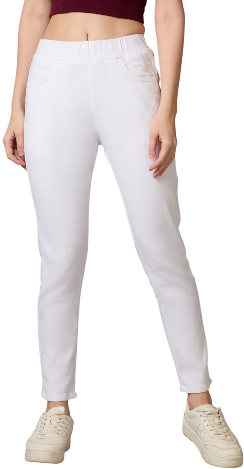 Image of 3BUTTERFLIES White Jegging (Solid)