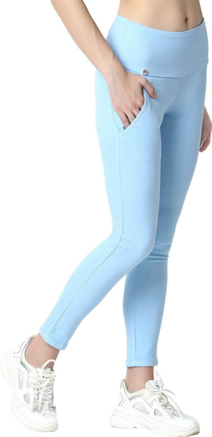 3BUTTERFLIES Skinny Women Light Blue Jeans