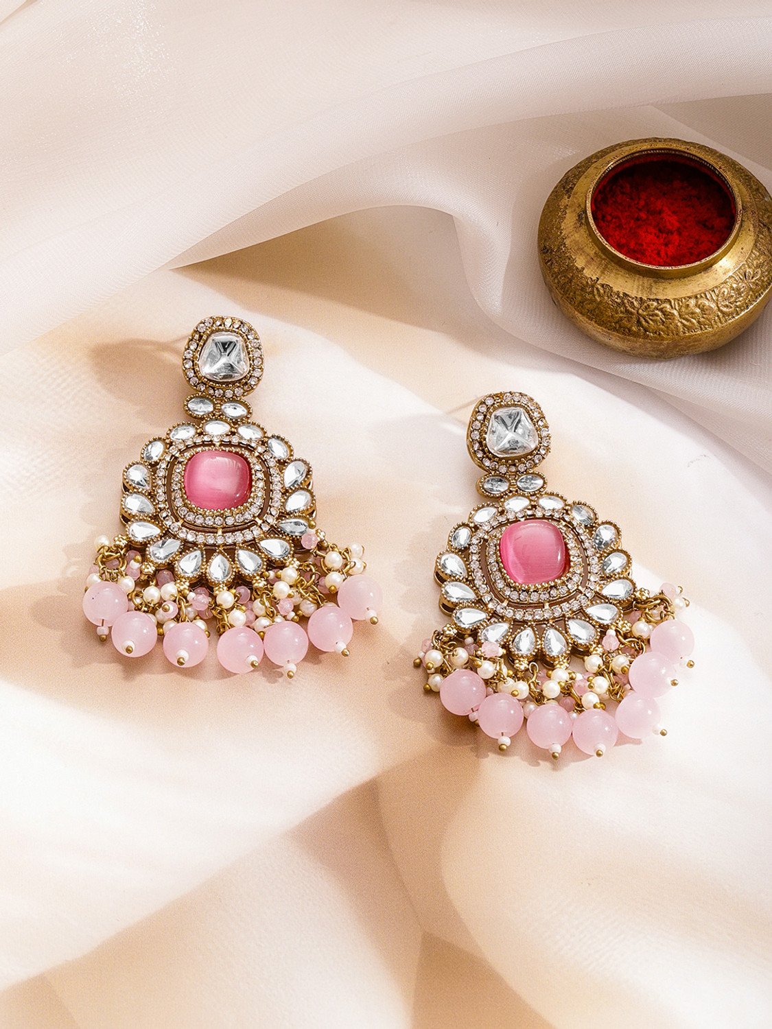 Image of RUBANS Brass Gold-plated Gold Jewellery Set