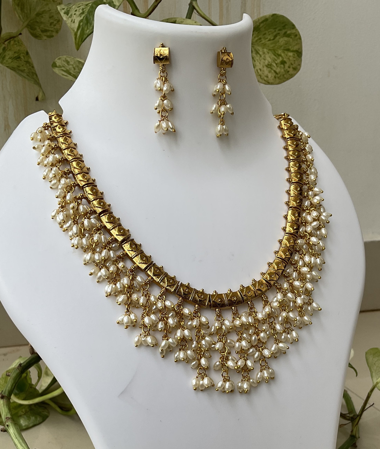 Image of Ajrang Alloy Gold-plated Gold Jewellery Set