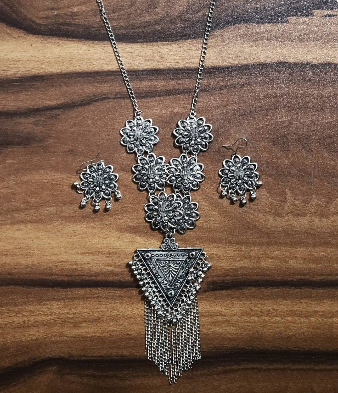 Aamrkoot Oxidised Silver Silver Silver Jewellery Set