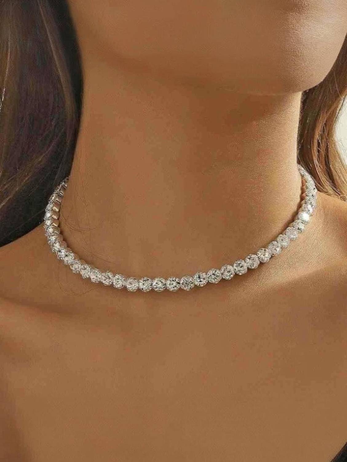 Abhishekvidhya Stone White Jewellery Set
