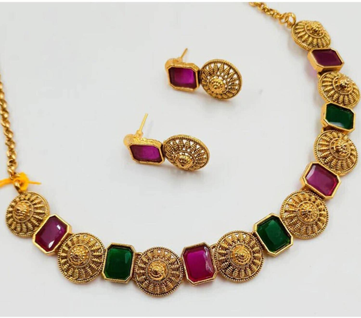Alyesha Copper Gold-plated Gold Jewellery Set