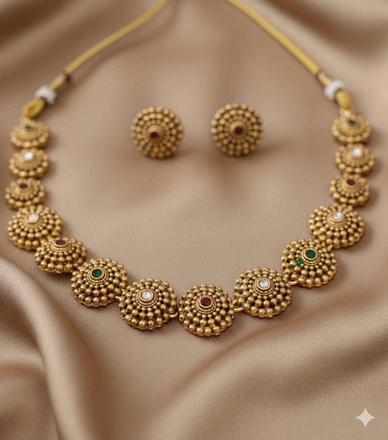 Alyesha Copper Gold-plated Gold Jewellery Set