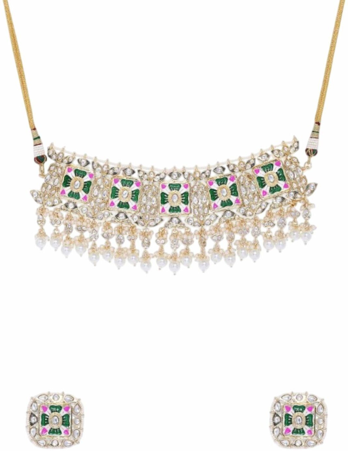 Image of ANOUK Brass Gold-plated Green Jewel Set (Pack of 1)
